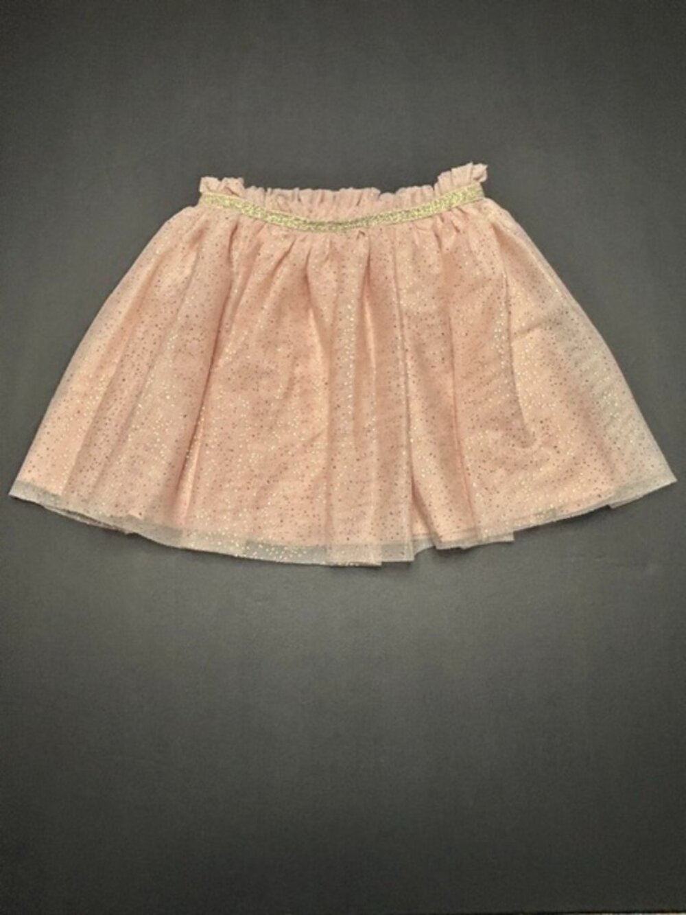 NWT Cat & Jack Girls Blush Glitter Tulle Skirt Size 5T Back to School